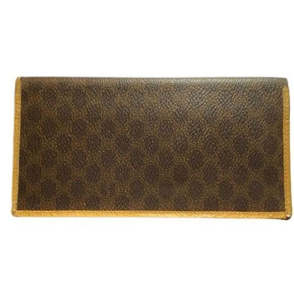 Authentic Celine Macadam Vintage Long PVC & Leather Bifold Wallet **FLAWS** - Picture 1 of 9